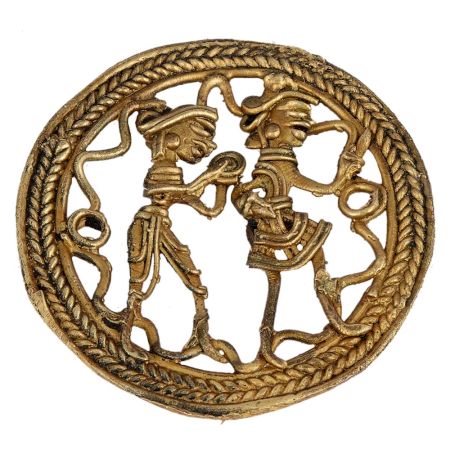 Elegant And Rustic Brass Intricately Designed Decor Piece