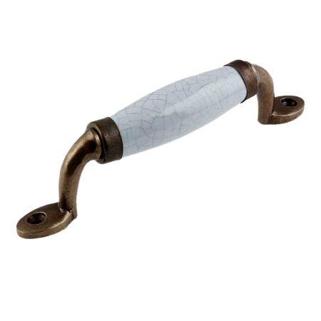 Grey Crackle Small Ceramic Antique Door Handles