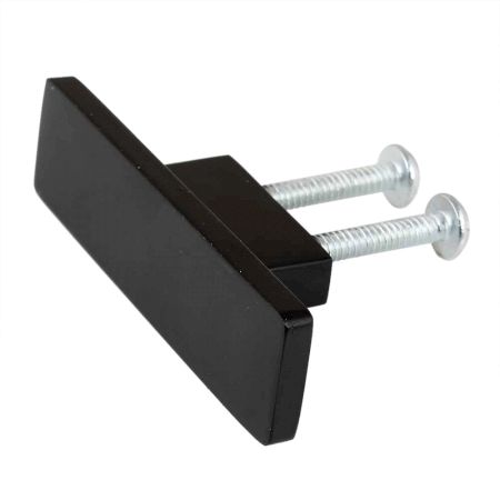 Black Rectangle Stainless Steel Big Cabinet Knobs