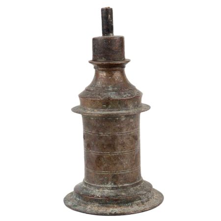 Handmade Patina Rich Brass Kerosene Lamp With One Wick