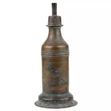 Handmade Blackened Brass Antique Oil Lamp