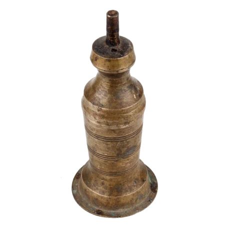 Handmade Black Coated Brass South Indian Oil lamp