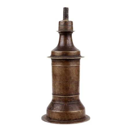 Handmade Black Brass Whale Single Wick Oil Lamp
