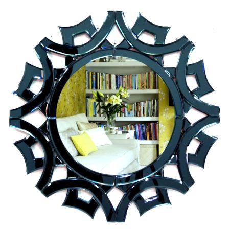 Handmade Black Artwork Venetian Mirror Modern Decor Art