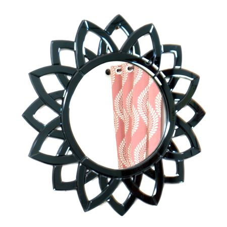 Handmade Black Geometrical Shaped Venetian Mirror