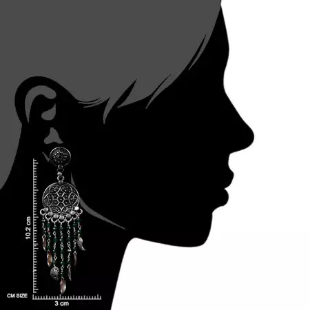 Handmade Oxidized Silver Stylish Bohemian Earrings For Women And Girls