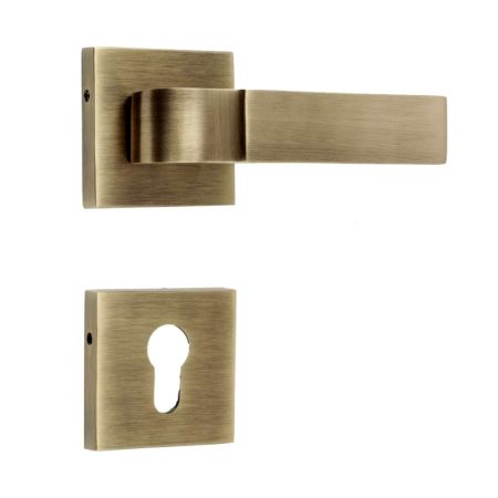 Handmade Antique Gold Brass  Mortise Door Lock Handle