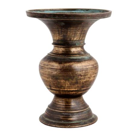 Vintage Flower Pot In Brass