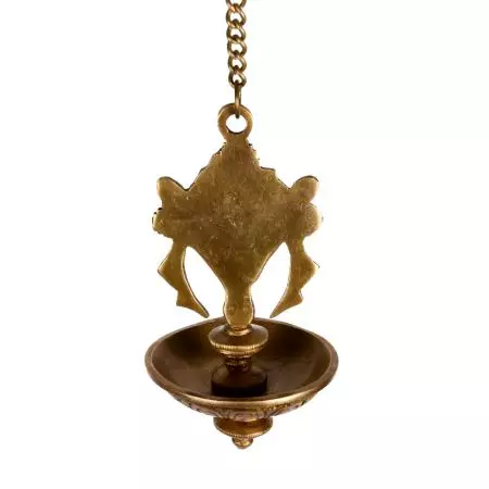 Handmade Golden Brass Hanging Diya Home Temple Pooja Room With Chain