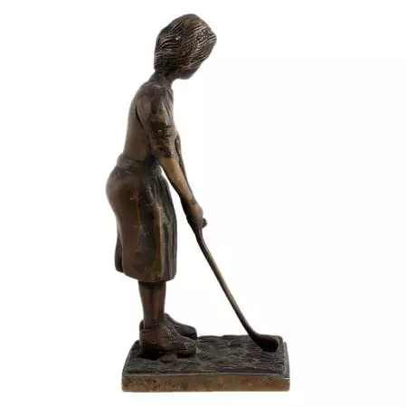 Lady Playing Golf In English Art