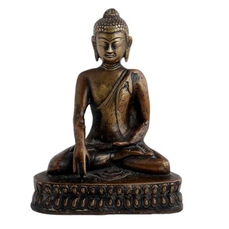 Handmade Brown Brass Buddha God Statue