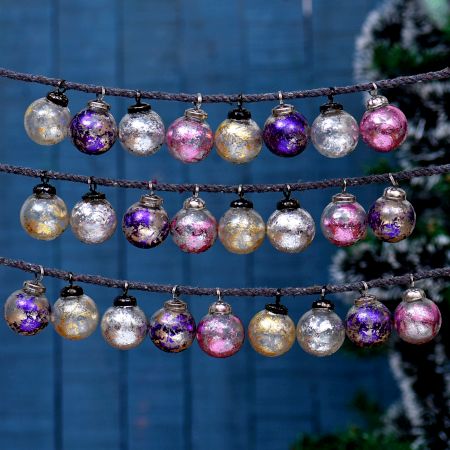 25 Pieces Multi-Colour Small Cut Round Christmas Hanging