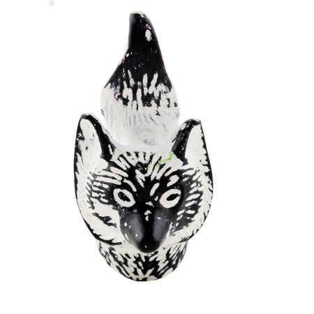 White Fox Face Distressed Iron Cabinet Knobs