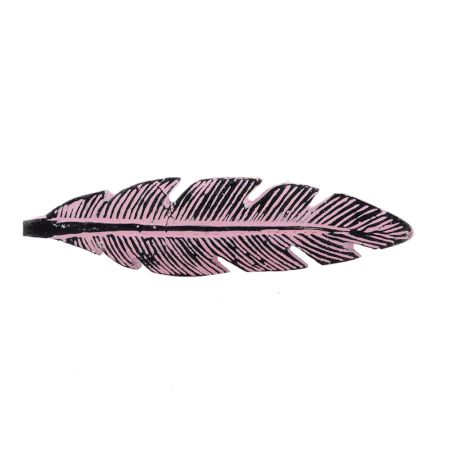 Baby Pink Feather Distressed Iron Handles