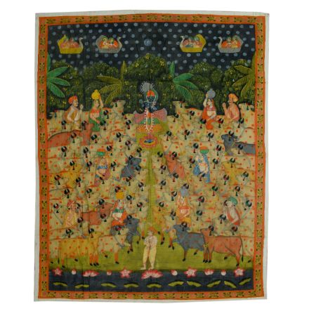 Pichwai Painting of Sharad Purnima Shreenathji
