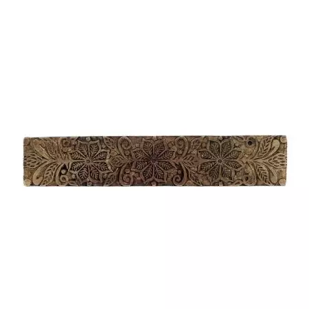 Engraved Brass Metal Mold Stamp With Floral Design