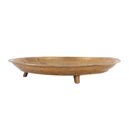 Round Brass Tray With Legs