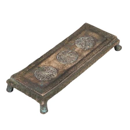 Brass Rectangular Table Or Pooja Chowki