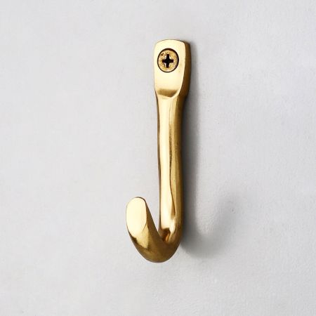 J Single Brass Hook In Golden Finish