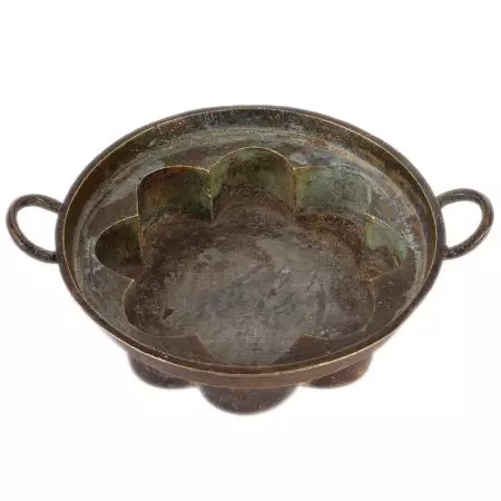 Brass South Indian Cooking Vessel With Handles