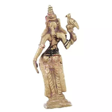 Brass Andal Devi  Statue With Parrot
