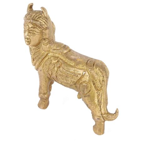 Golden Brass Kamdhenu Cow Statue