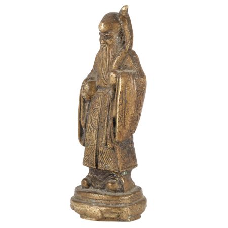 Brass Statue Of Shou Lou God of Longevity