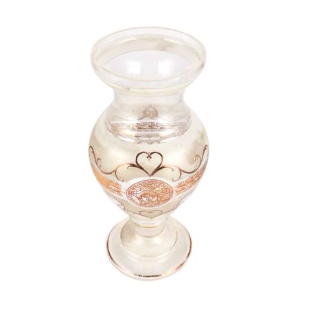 Creamy White Porcelain Vase With Gold Designs