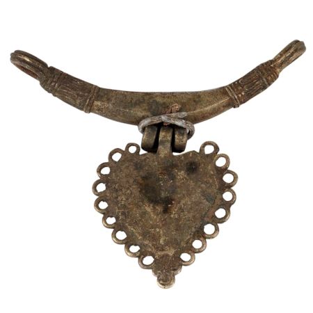 Brass Dhokra Heart Round Necklace