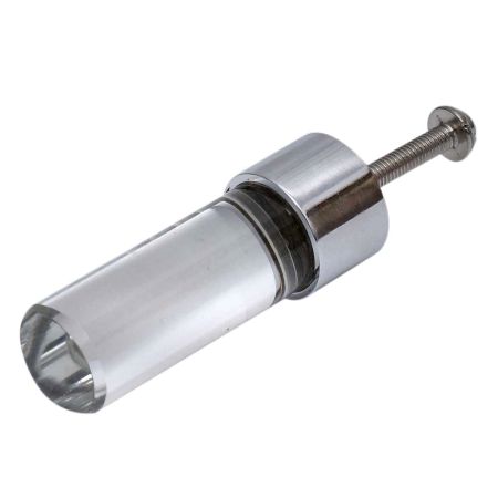 Clear Silver Cylinder Glass Cabinet knobs