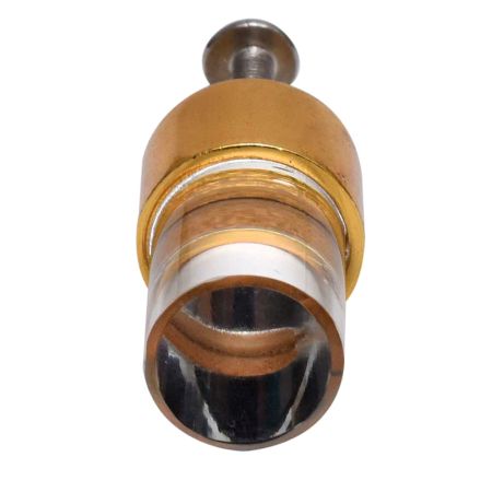 Clear Golden Tiny Cylinder Glass Cabinet knobs