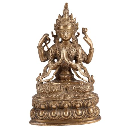 Brass Tibetan Buddhist Deity
