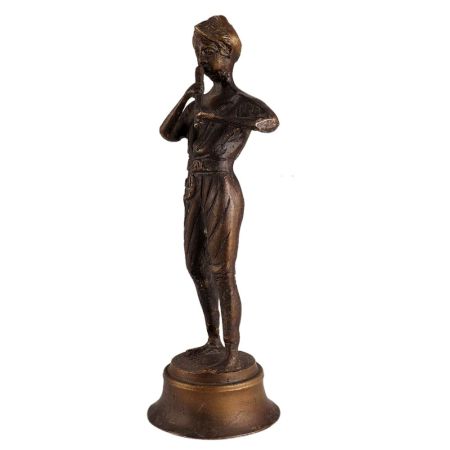 Brass Boy Flute Playing  Statue