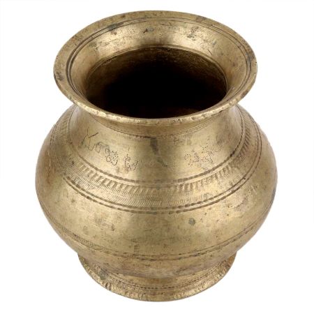 Handmade Golden Brass Holy Water Pot