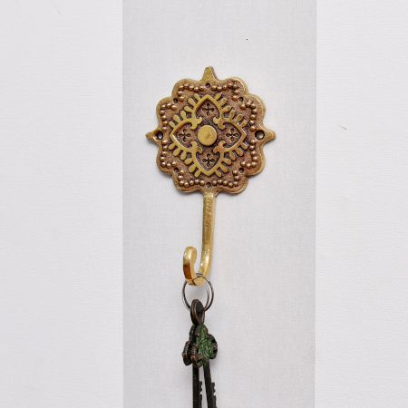 Single Brass Boho Keys Hook Coat Hook