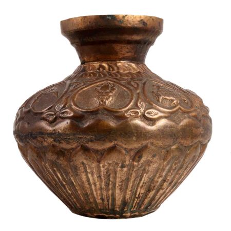 God Symbols Embossed  Brass Water Pot