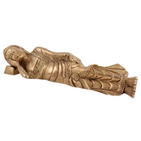 Brass Parinirvana Buddha Statue