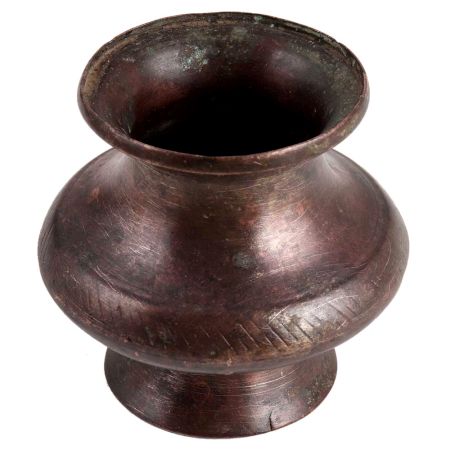 Rare Broad Brass Flower Pot