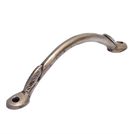 Brass Arch With Leaf Motifs Door Handle
