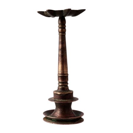 Brass 7 Wick Oil Lamp Worship From Kerala