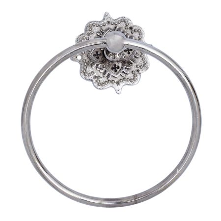 Silver Decorative Brass Home Towel Ring