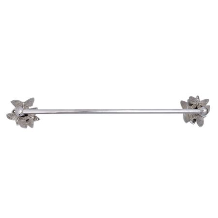 Silver Brass Butterfly Bathroom Towel Holder