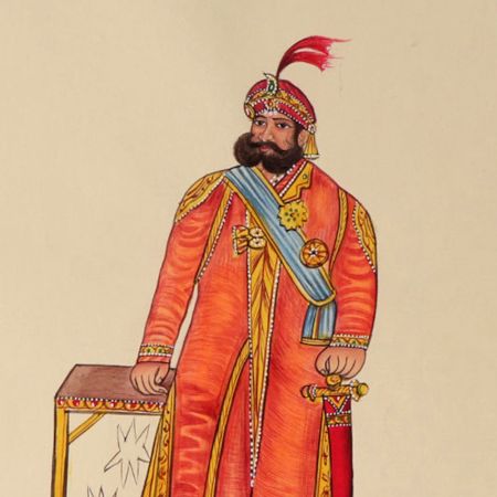 Indian Maharaja King PortraitÂ Painting