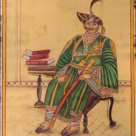 Maharaja Rajasthani RoyalÂ Water Color Painting