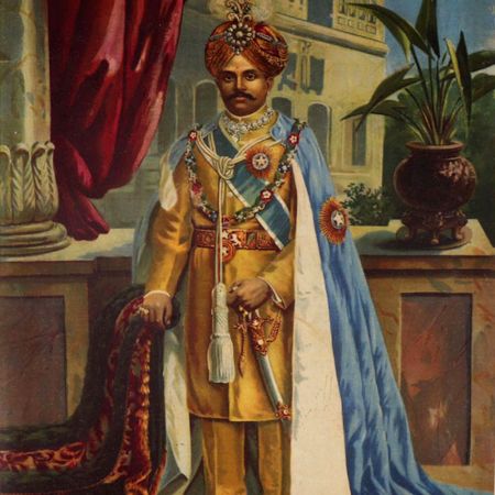 Raja Ravi Verma Print Of Krishnaraja Wodeyar IV (Maharaja of Mysore)