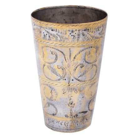 Punjabi Lassi Glass With Gold Effect
