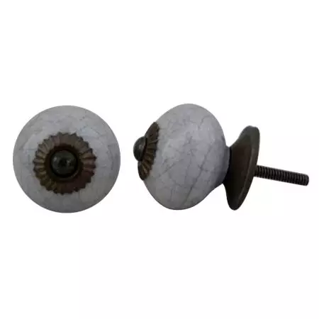 Light Purple Ceramic Crackle Dresser Knob