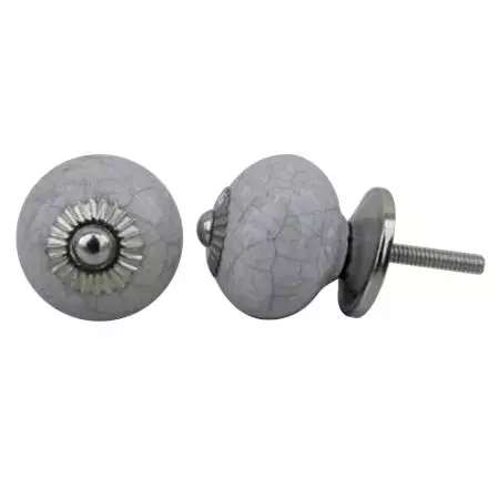 Light Purple Ceramic Crackle Dresser Knob