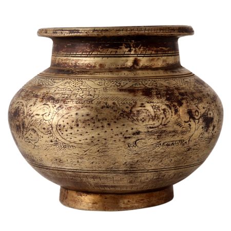 Handmade Brass Water Pot for Home Decor