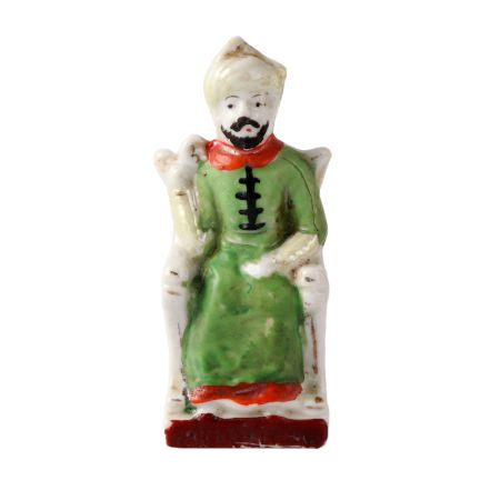 Porcelain Figure of a Polish Nobleman  Or King On Throne